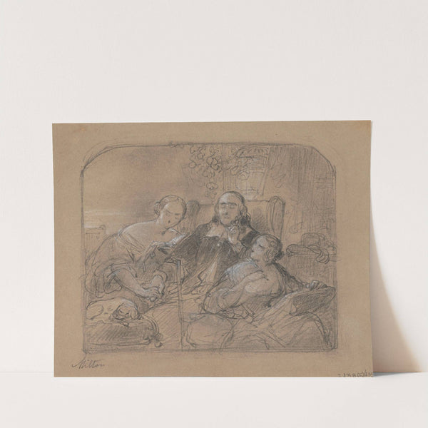 The Poet John Milton Dictates Paradise Lost to his Daughters by Nicaise De Keyser