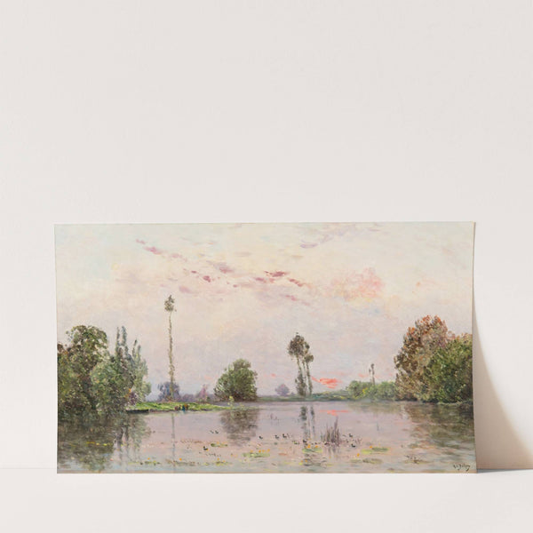 The Pond At Dusk by Hippolyte Camille Delpy