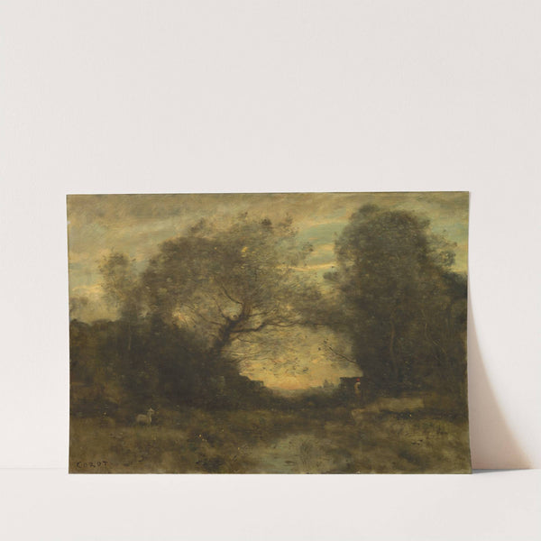 The Pond at the Entrance of the Woods by Jean-Baptiste-Camille Corot