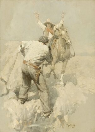 The Pony Express Rider and Road-Agent