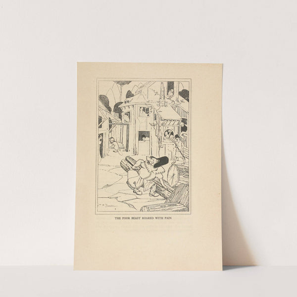 The poor beast roared with pain by Jean de Bosschère