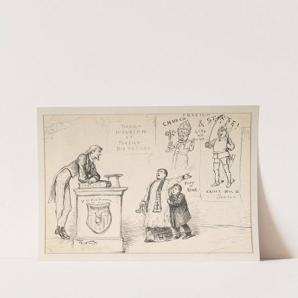 The pope and the emperor have nothing to do with the case (1889) by Thomas Nast
