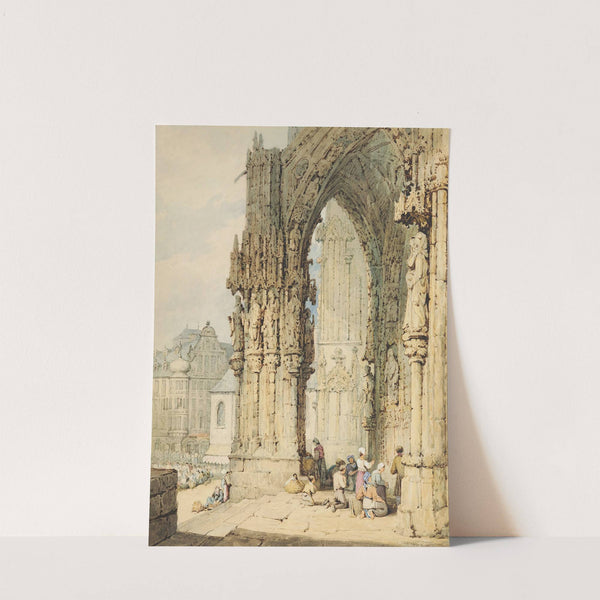 The Porch at Ratisbon Cathedral, Bavaria by Samuel Prout