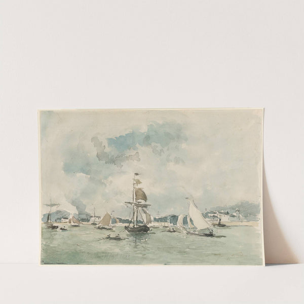 The Port of Honfleur by Johan Barthold Jongkind