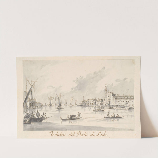 The Porto di Lido, with the Fortezza Sant'Andrea on the Left by Giacomo Guardi