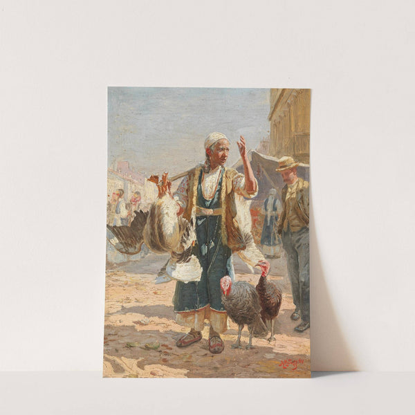 The Poultry Market by Anton Mittoff (Mitov)