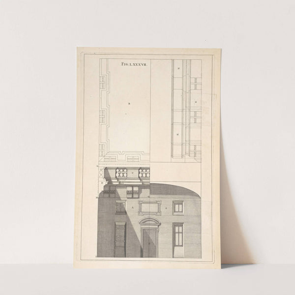 The preparation necessary to the following figure, and to all other horizontal perspectives, whether on flat or vaulted ceilings. by Andrea Pozzo