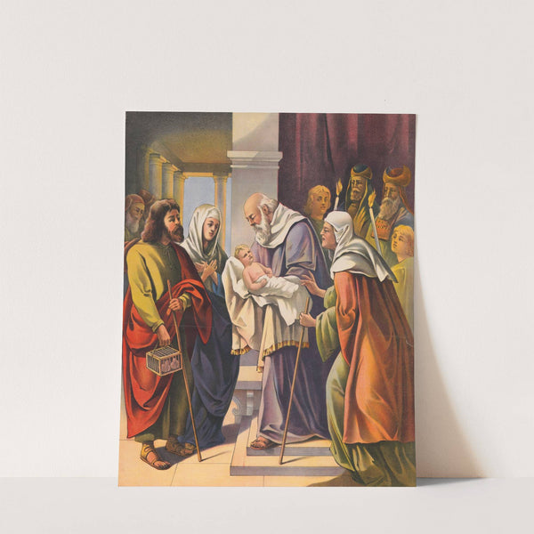 The presentation of the child jesus in the temple by Stecher Litho. Co