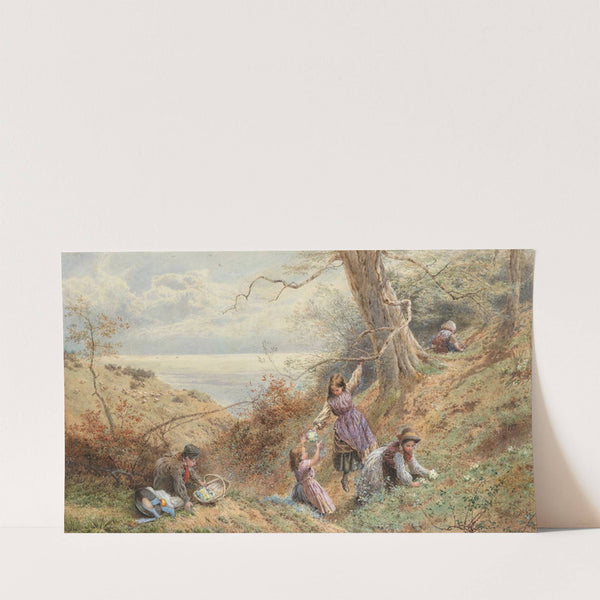 The Primrose Gatherers by Myles Birket Foster