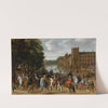 The Princes of Orange and their Families on Horseback, Riding Out from The Buitenhof, The Hague by Pauwels van Hillegaert
