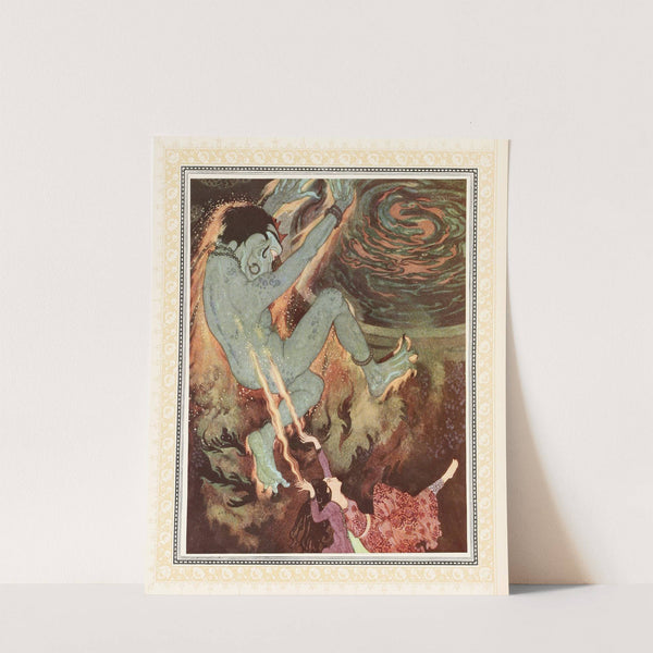 The Princess burns the Efrite to death (1914) by Edmund Dulac