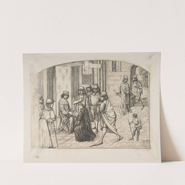 The printer Valère Maxime being presented to King Louis XI (1860) by Charles Meryon