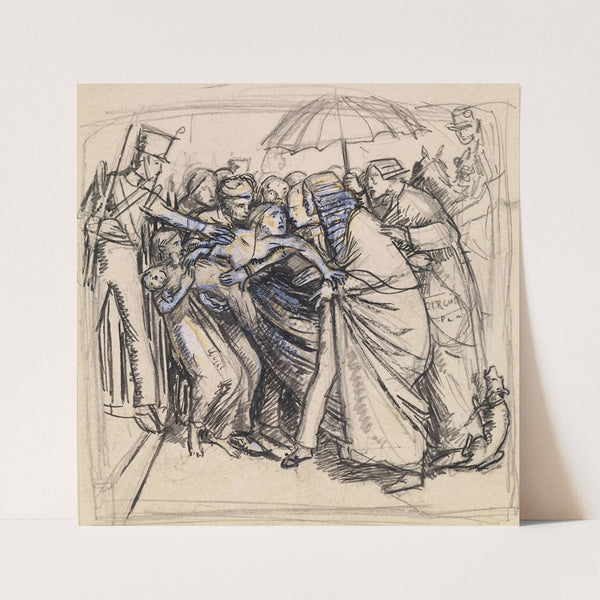 The Prisoner’s Wife – Sketch of the Wife confronting Judge (1853-54) by Sir John Everett Millais