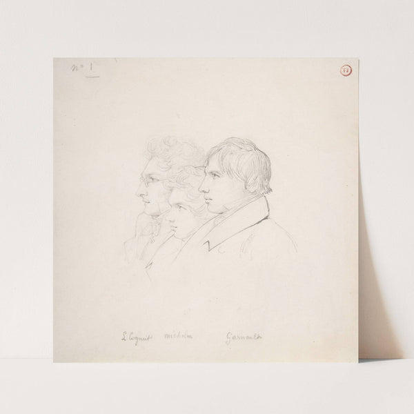 The Prix de Rome Winners of 1817; Léon Cogniet, Achille Michallon and Antoine Garnaud (1817) by Léon Cogniet