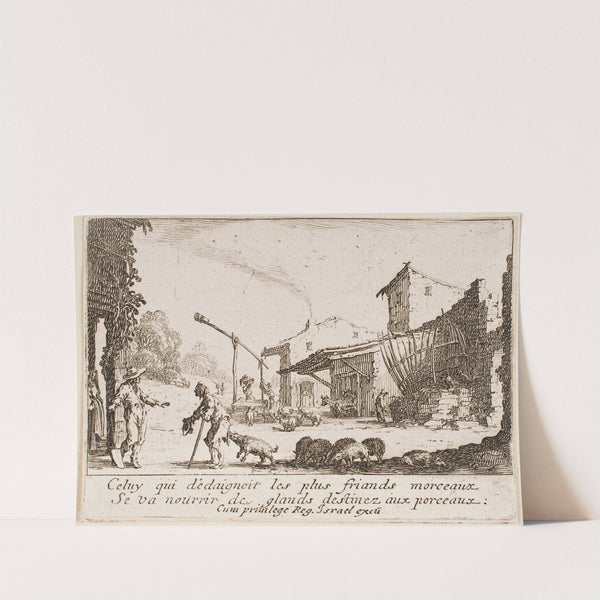 The Prodigal Son Tends the Swine (1635) by Jacques Callot