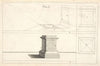 The projection of a pedestal in perspective.