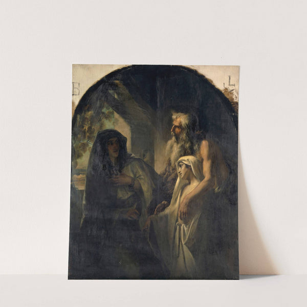 The Prophet Elijah Guiding the Widow of Zarpath Toward Her Son Awakened from Death (1. Kings 17,10–24) (1852) by Ernst Stückelberg