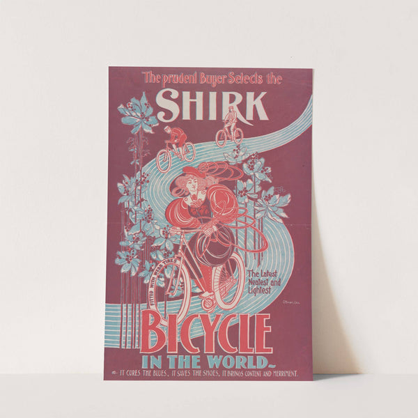 The Prudent buyer selects the Shirk, the latest, neatest, and lightest bicycle in the world by Chic Ottman