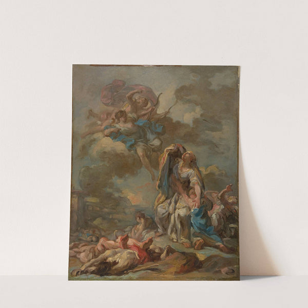 The Punishment of the Arrogant Niobe by Diana and Apollo by Pierre Charles Jombert