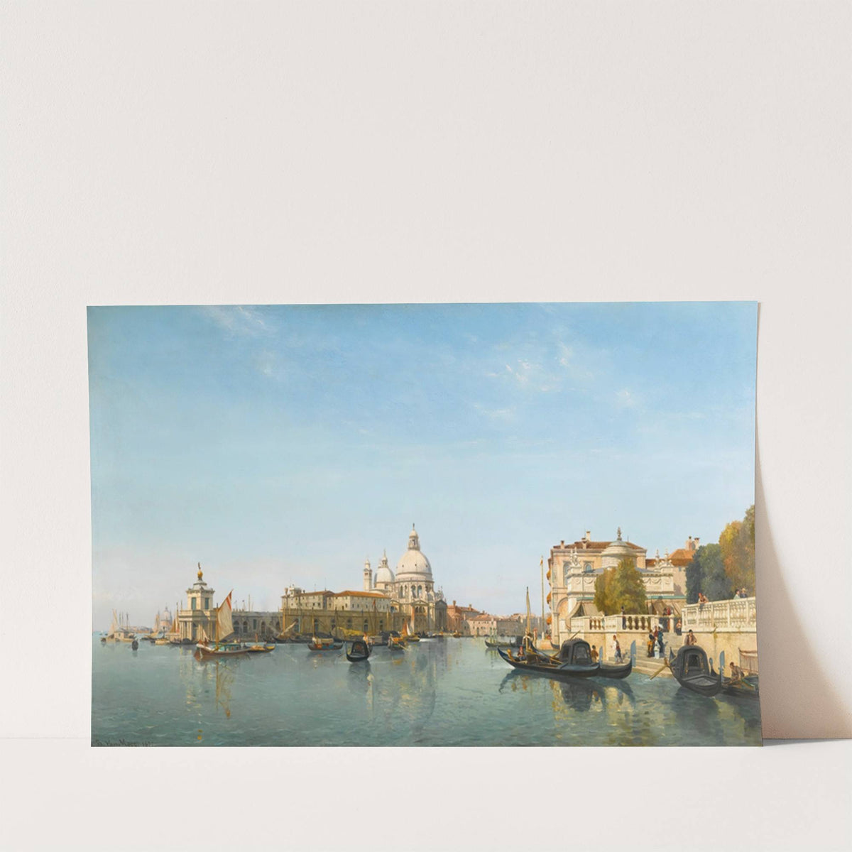 The Punta Della Dogana And Grand Canal, Venice (1877) by Jean-Baptiste van Moer