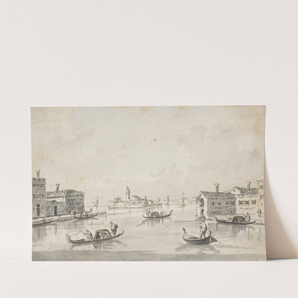 The Punta di San Giobbe, with the Island of San Secondo in the Distance by Giacomo Guardi