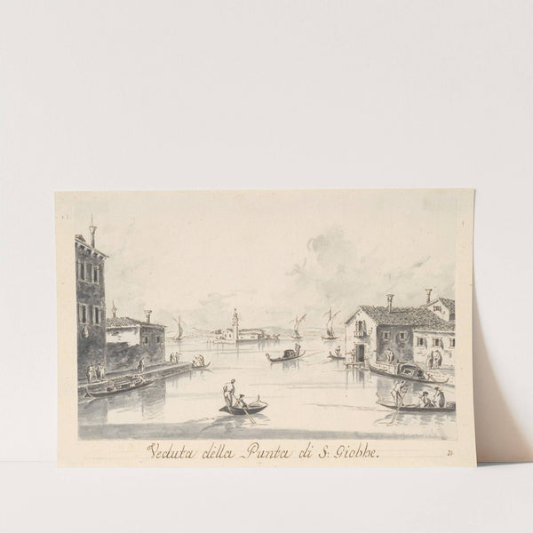 The Punta di San Giobbe, with the Island of San Secondo in the Distance by Giacomo Guardi