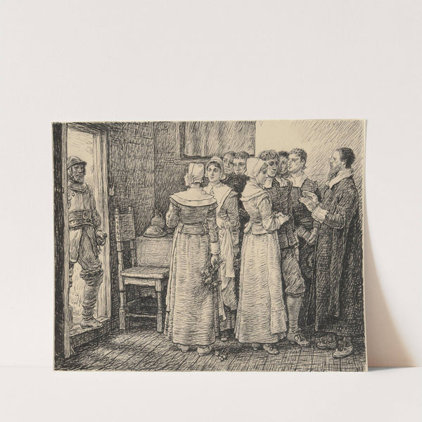 The Puritan Wedding Interrupted by George Henry Boughton