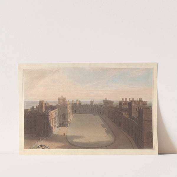 The Quadrangle, Windsor Castle – View from the Round Tower, Windsor Castle by William Daniell