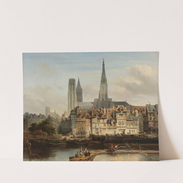 The Quay de Paris in Rouen by Johannes Bosboom