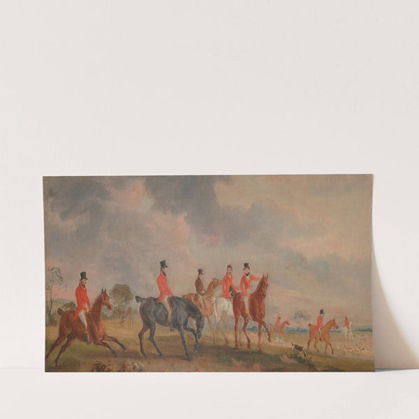 The Quorn Hunt; a Sketch of the Artist and his Friends Moving Off (ca. 1825) by John Ferneley