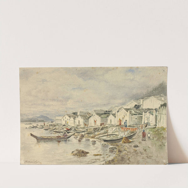 The Ranch Native Village, Sitka, 1884 by Theodore J. Richardson