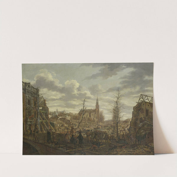 The Rapenburg, Leiden, three Days after the Explosion of a Powder Ship on 12 January 1807 (1807) by Johannes Jelgerhuis