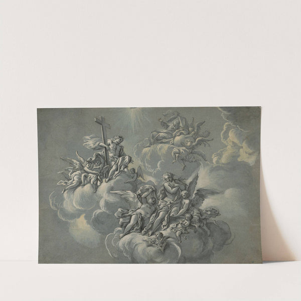 The rapture of Mary Magdelene, Christ and God the Father by Carlo Carlone