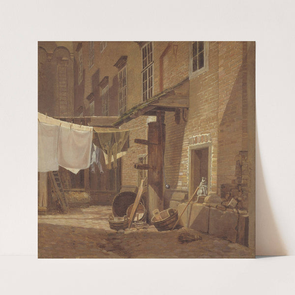 The Rear Courtyard of Charlottenborg Palace by Frederik Sødring