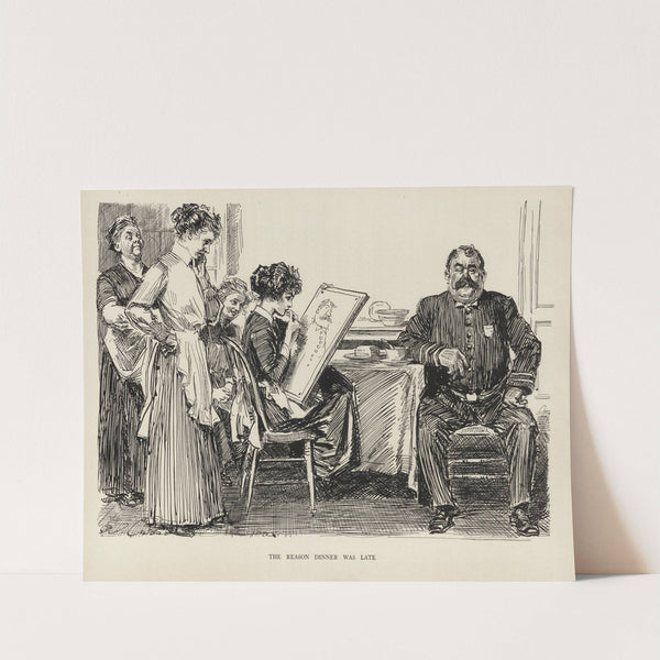 The reason dinner was late (1916) by Charles Dana Gibson