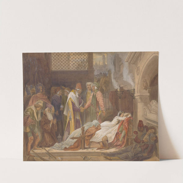 The Reconciliation of the Montagues and the Capulets (1854) by Frederic Leighton