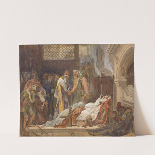 The Reconciliation of the Montagues and the Capulets (1854) by Frederic Leighton