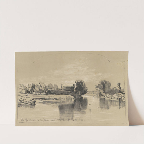 The Red House on the Lake near Norwich Oct. 7th, 1841 by Miles Edmund Cotman