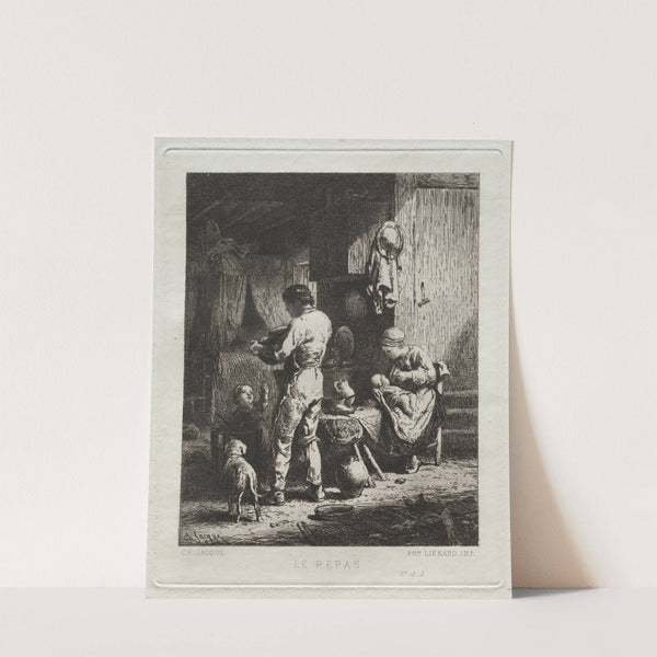 The Repast (1864) by Charles Emile Jacque