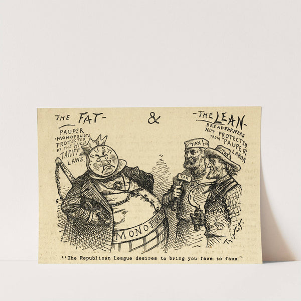 The Republican League desires to bring you face to face (1888) by Thomas Nast