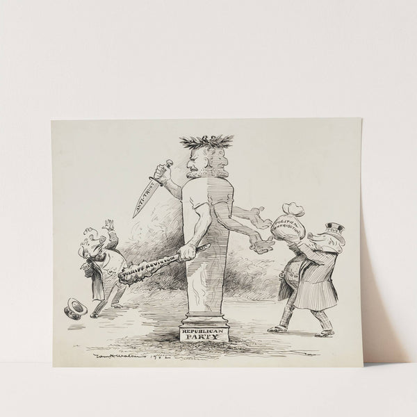 The Republican Party is depicted as a two-faced man (1902) by William Henry Walker