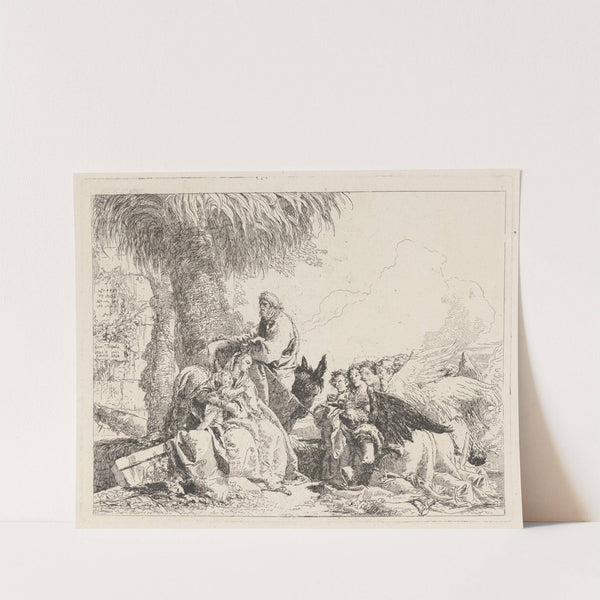 The Rest on the Flight, with Adoring Angels (1750–1753) by Giovanni Domenico Tiepolo