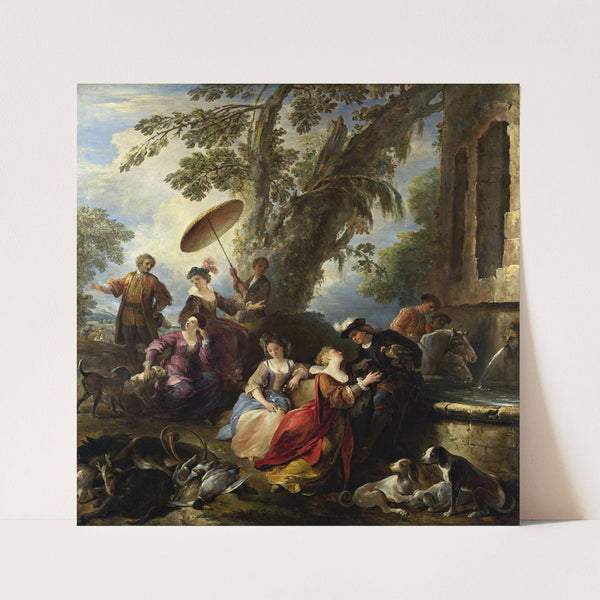 The Return From The Hunt (C.1700) by Joseph Parrocel