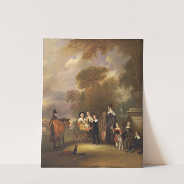 The Rev. and Mrs. Henry Palmer with their six younger children at Withcote Hall, Near Oakham, Leicestershire by John Ferneley