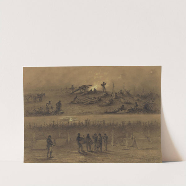 The reveille on the line of battle by Edwin Forbes