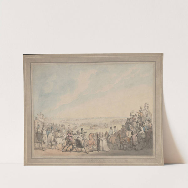 The review on Wimbledon Common by Thomas Rowlandson