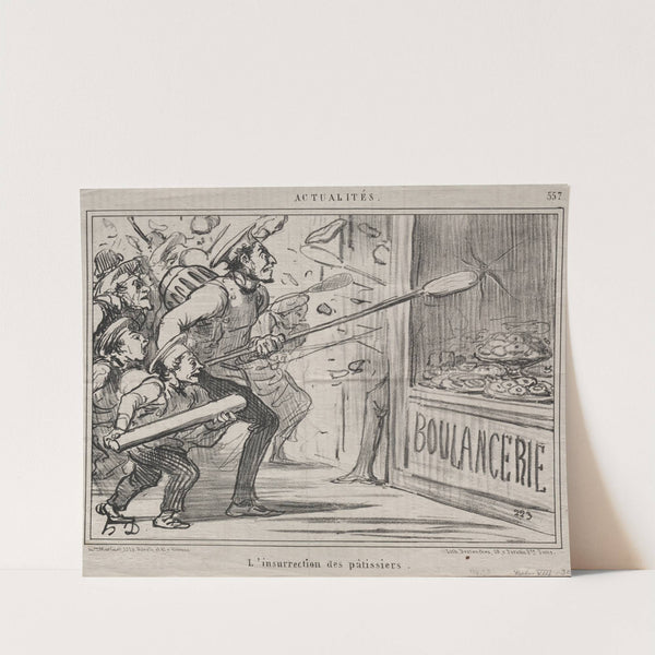 The revolt of the pastry chefs (1858) by Honoré Daumier