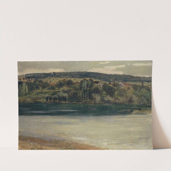 The Rhine near Stein (Rhineshore at Dusk) by Hans Sandreuter