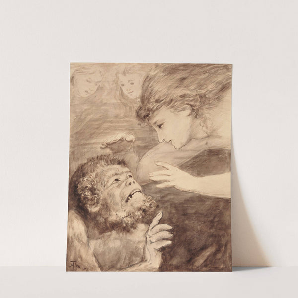 The Rhinemaidens and Alberich (ca 1878) by Hans Thoma