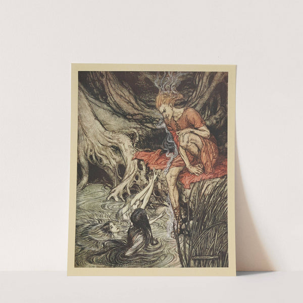 The Rhine’s pure-gleaming children told me of their sorrow (1910) by Arthur Rackham